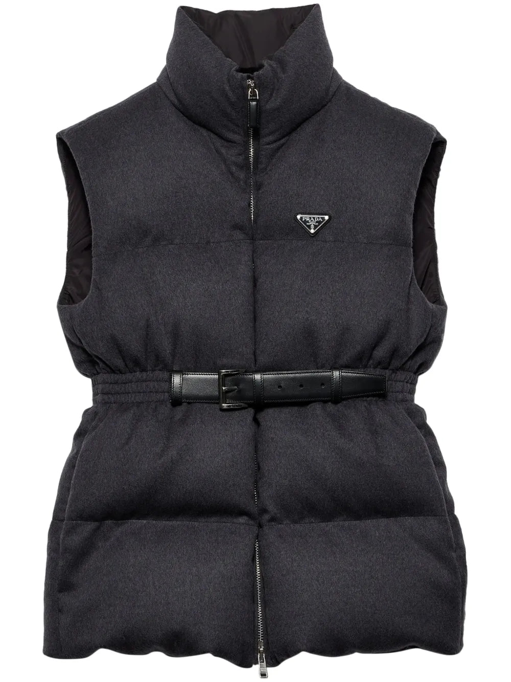 Prada belted down-padded gilet