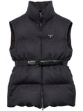 Prada belted down-padded gilet