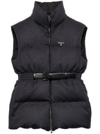 Prada belted down-padded gilet