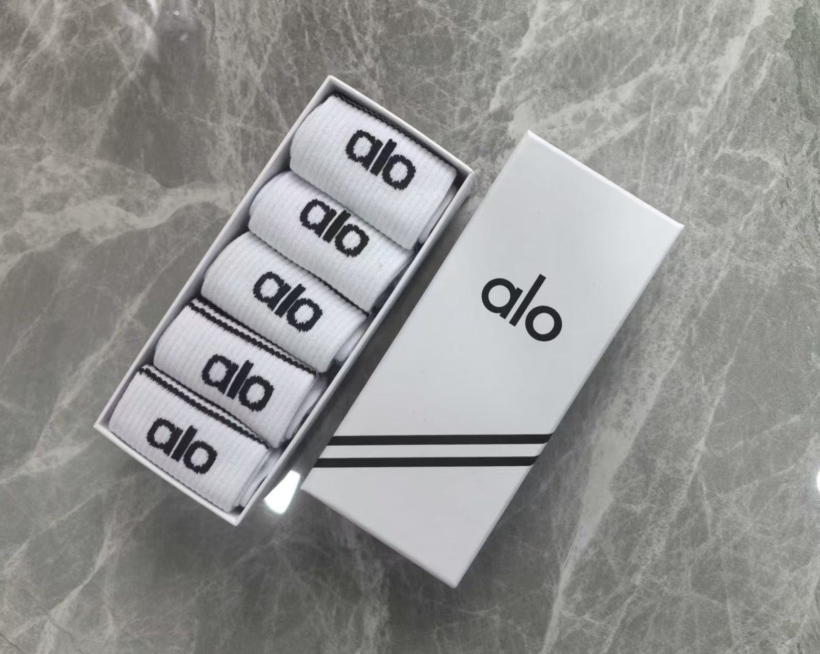 ALO Half-Crew Throwback socks 5 pairs per pack