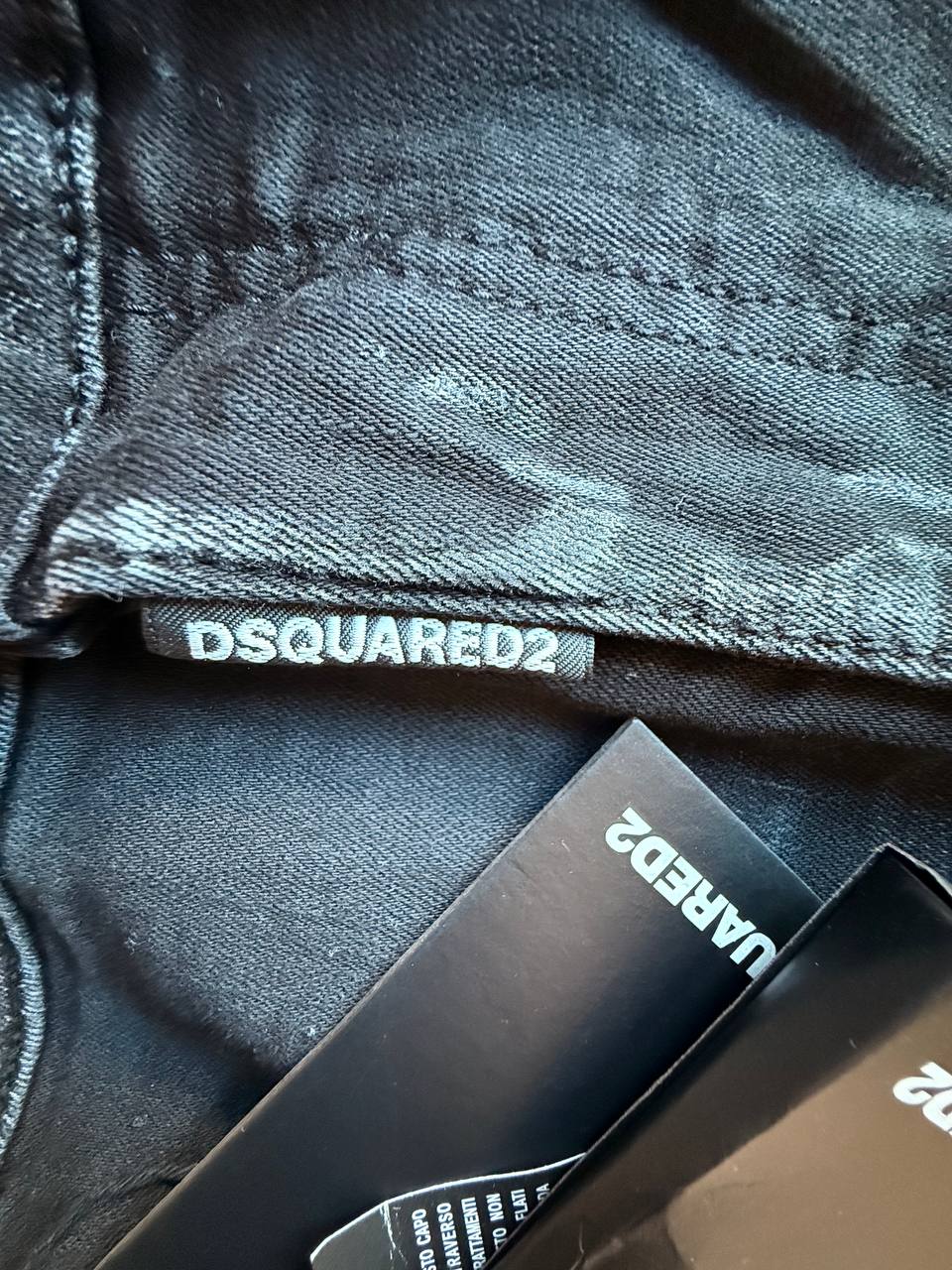 Dsquared2 Distressed Denim Black Jeans