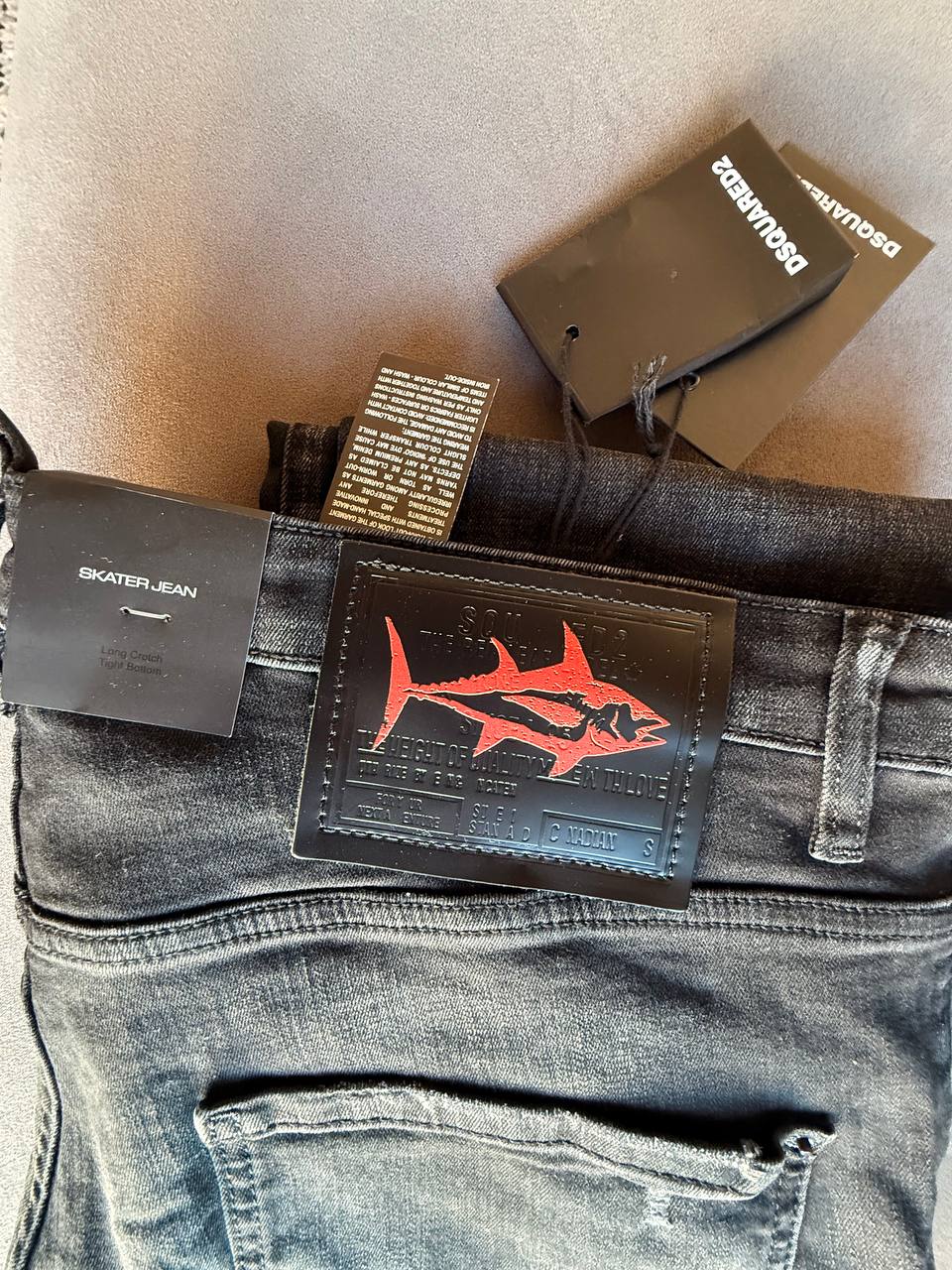 Dsquared2 Distressed Denim Black Jeans