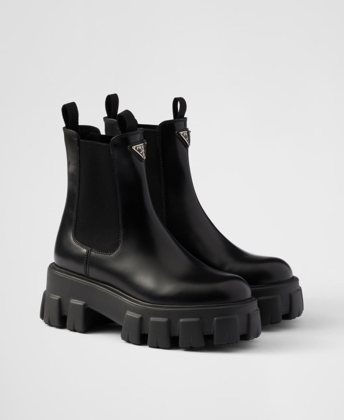 Prada Monolith brushed leather Chelsea boots
