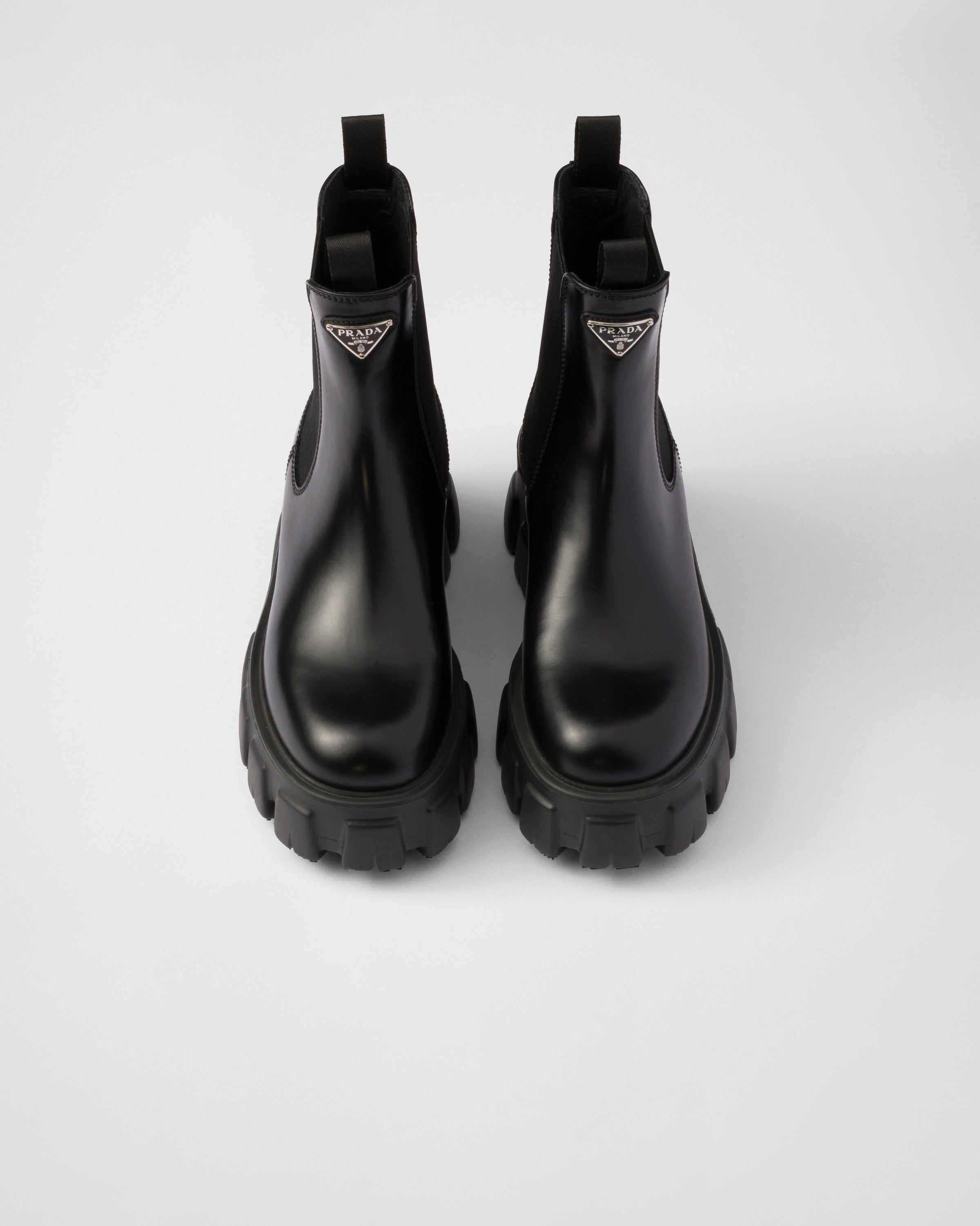 Prada Monolith brushed leather Chelsea boots