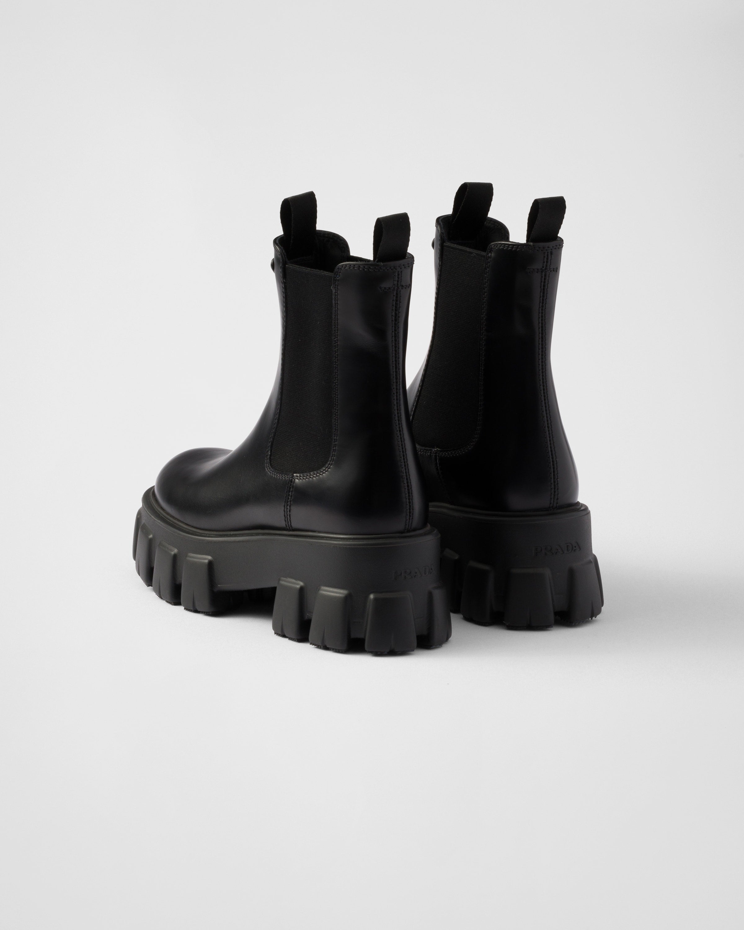 Prada Monolith brushed leather Chelsea boots